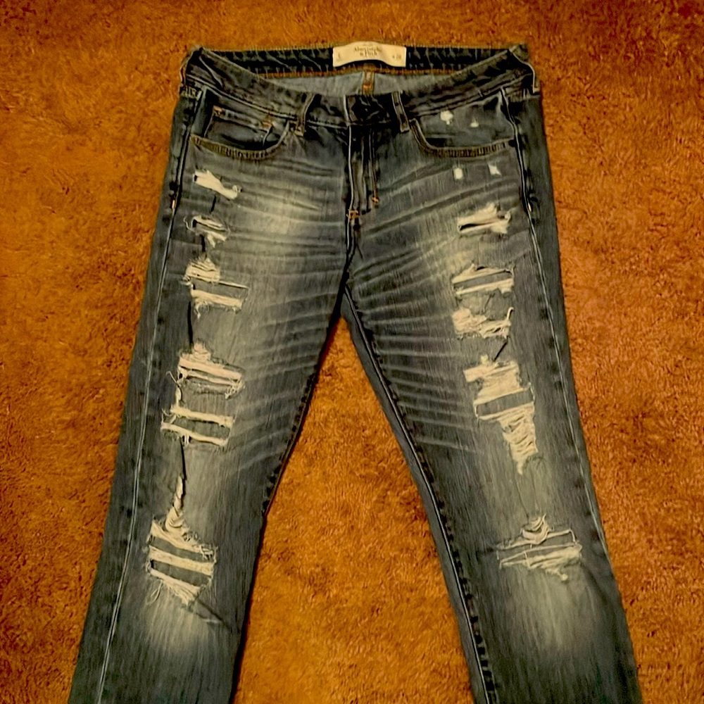 Great condition ripped skinny jeans by Abercrombie and Fitch